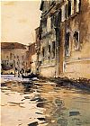 John Singer Sargent Venetian Canal Palazzo Corner painting